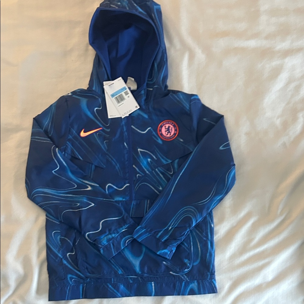 Nike Blue Swirl Chelsea FC Jacket NWT